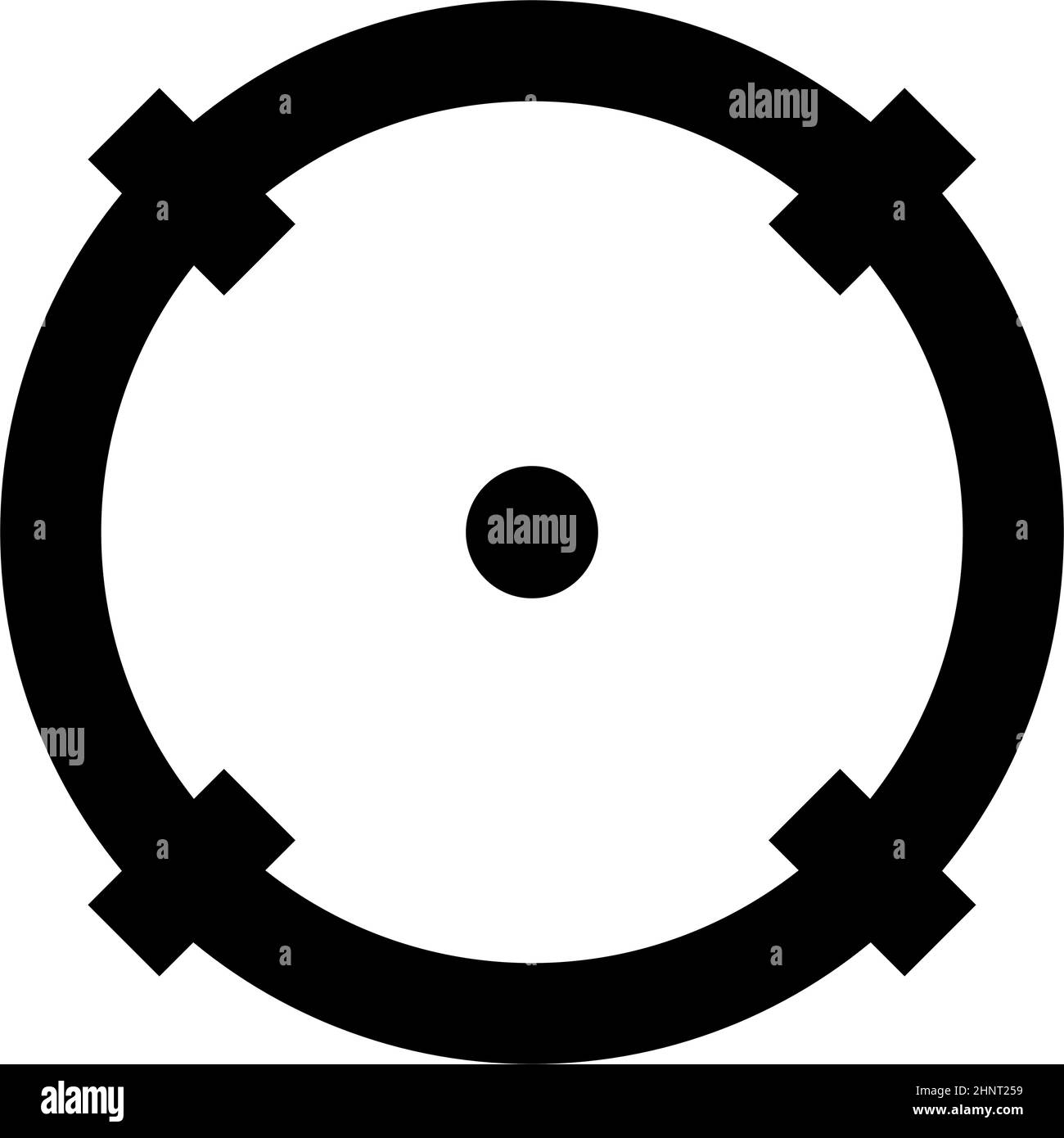 Crosshair, target mark, reticule icon, symbol - stock vector ...