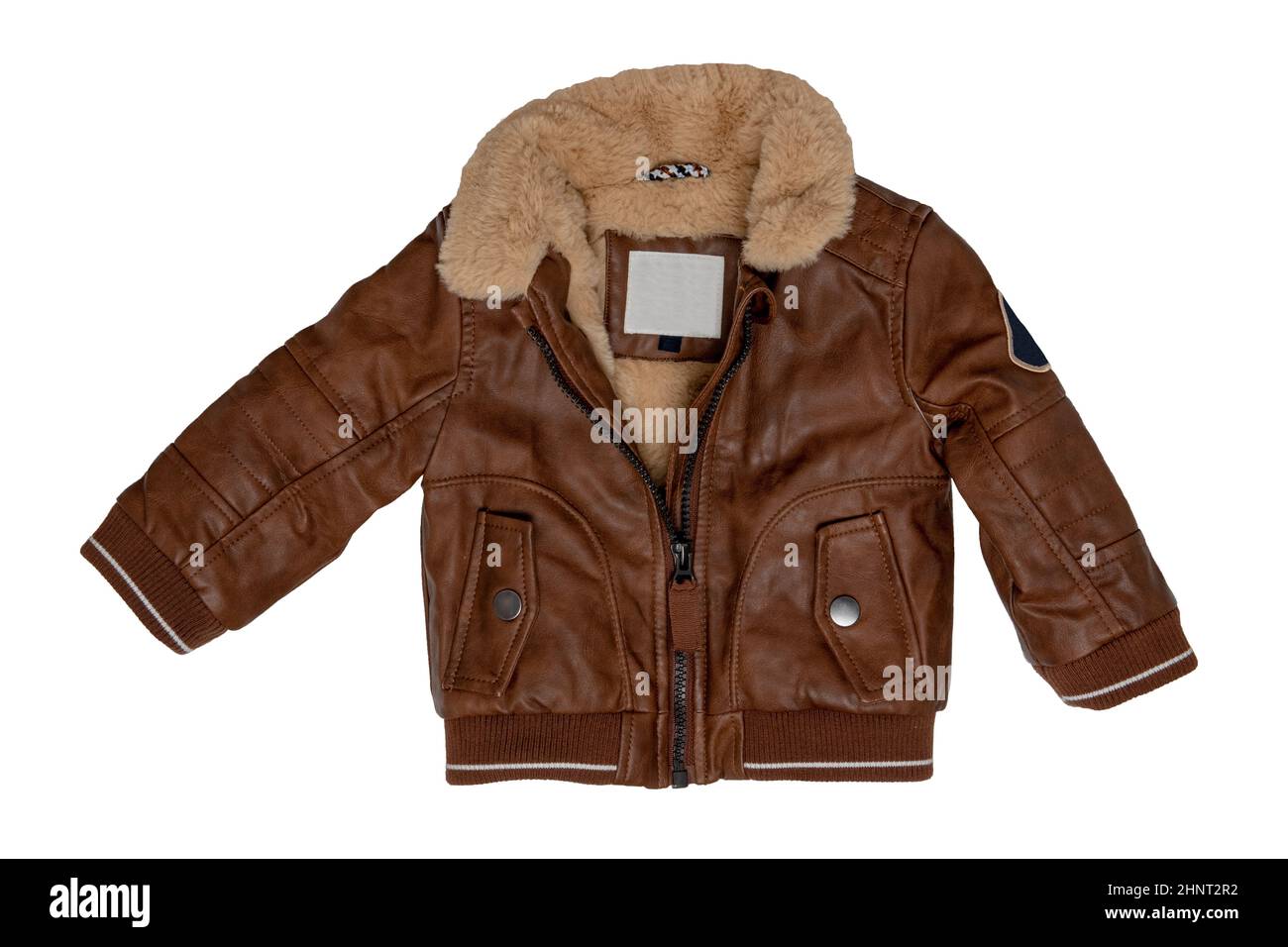 Children's leather jacket with fur online