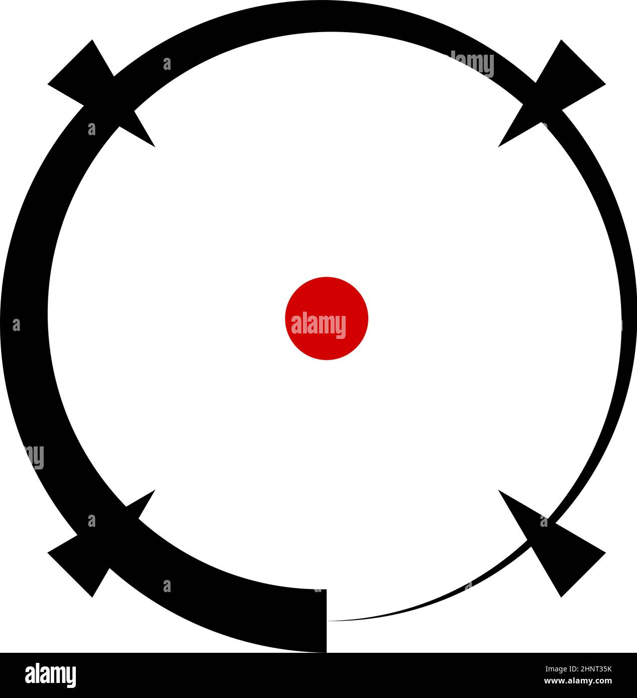 Crosshair, target mark, reticule icon, symbol - stock vector ...