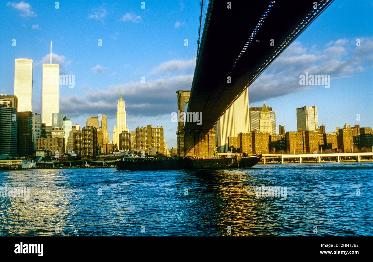 twin towers in New York Stock Photo