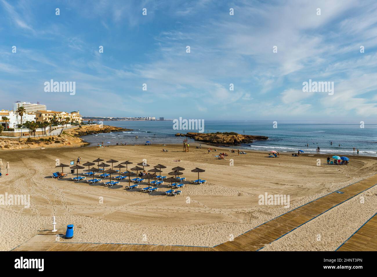 View of beach in Cala Cpitan. Torrevieja, Alicante, Spain Stock Photo