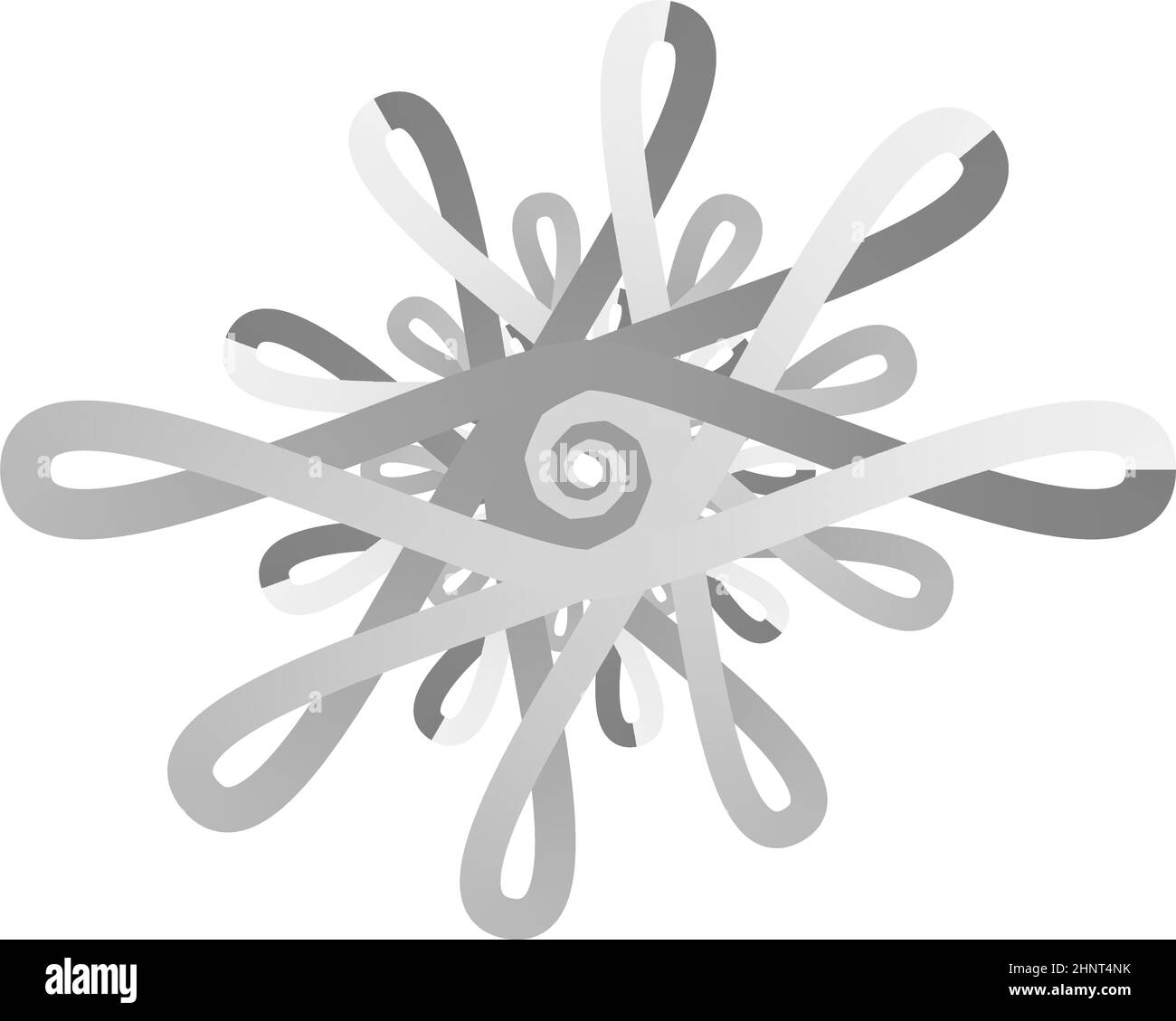 Random Curvy Line Vector Organic shape design element. Random curvy, curved lines intersecting ...