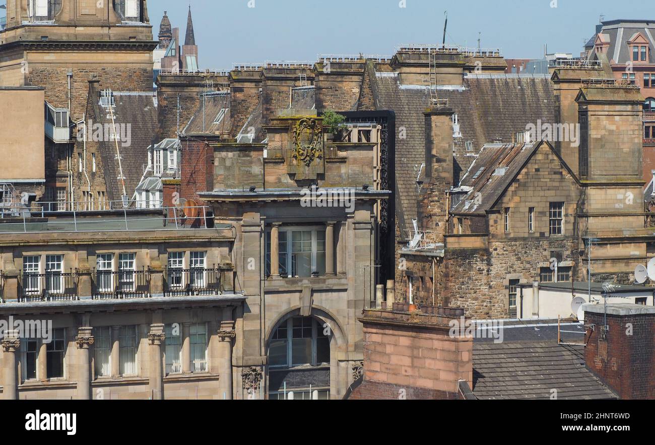 Aerial view of Glasgow Stock Photo