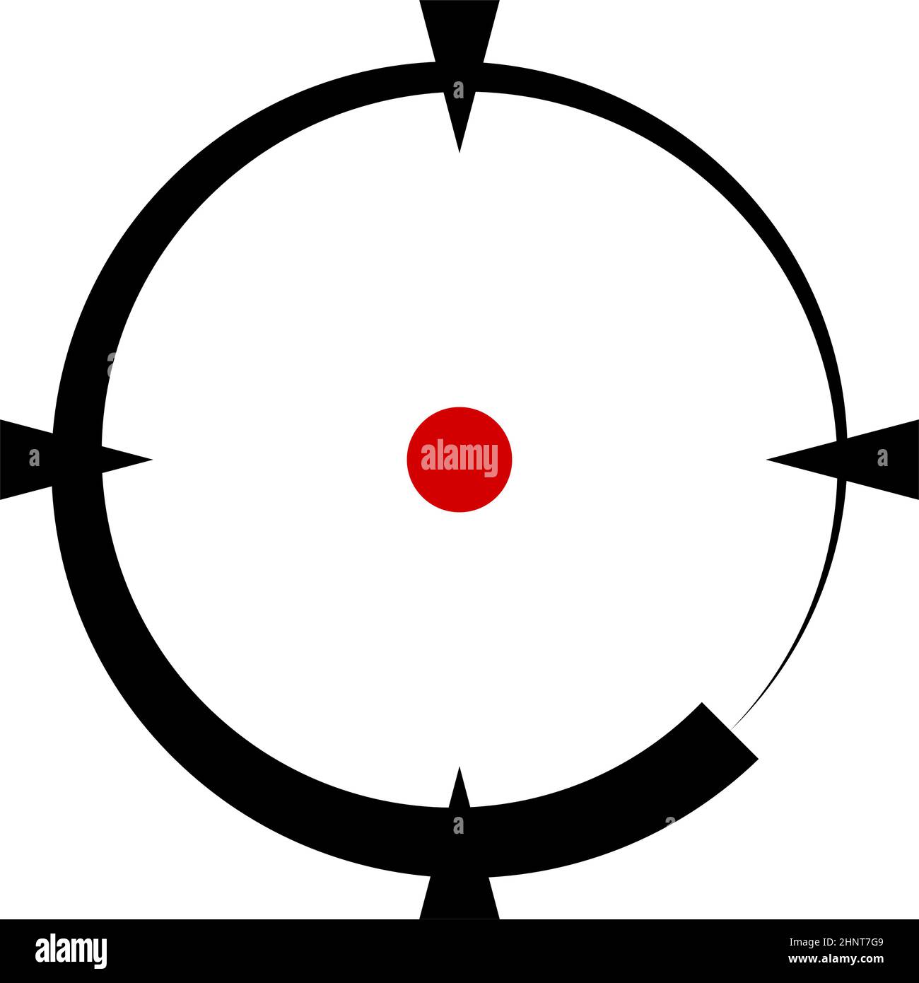 Crosshair, target mark, reticule icon, symbol - stock vector ...