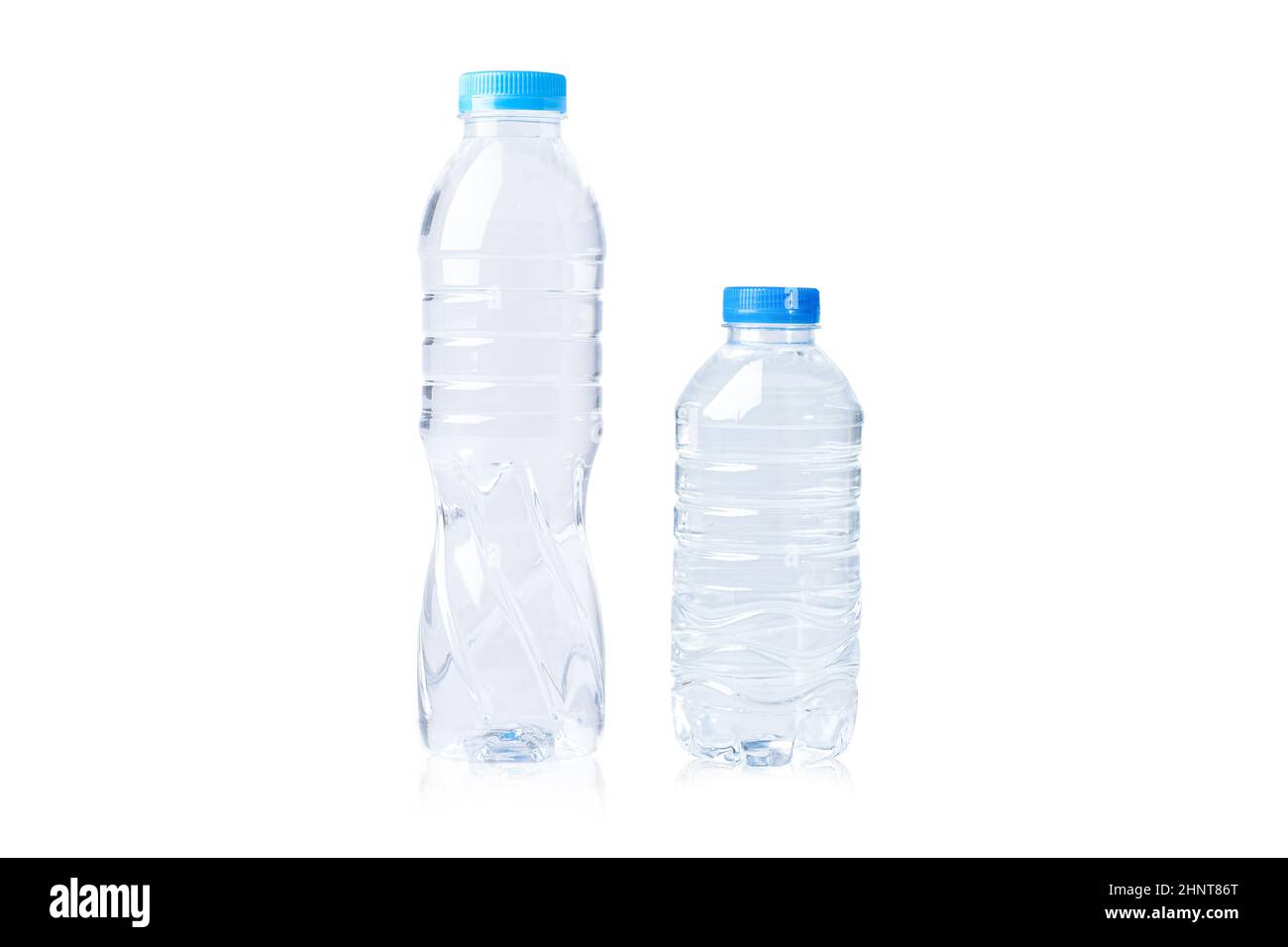 Plastic water bottle big and small size isolated on white background ...