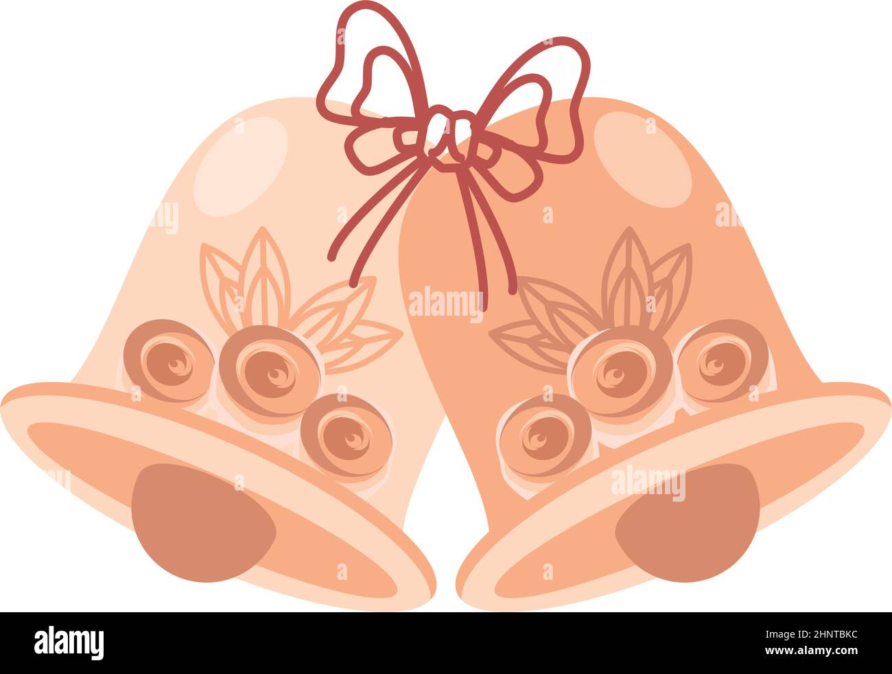 wedding bells decoration Stock Vector