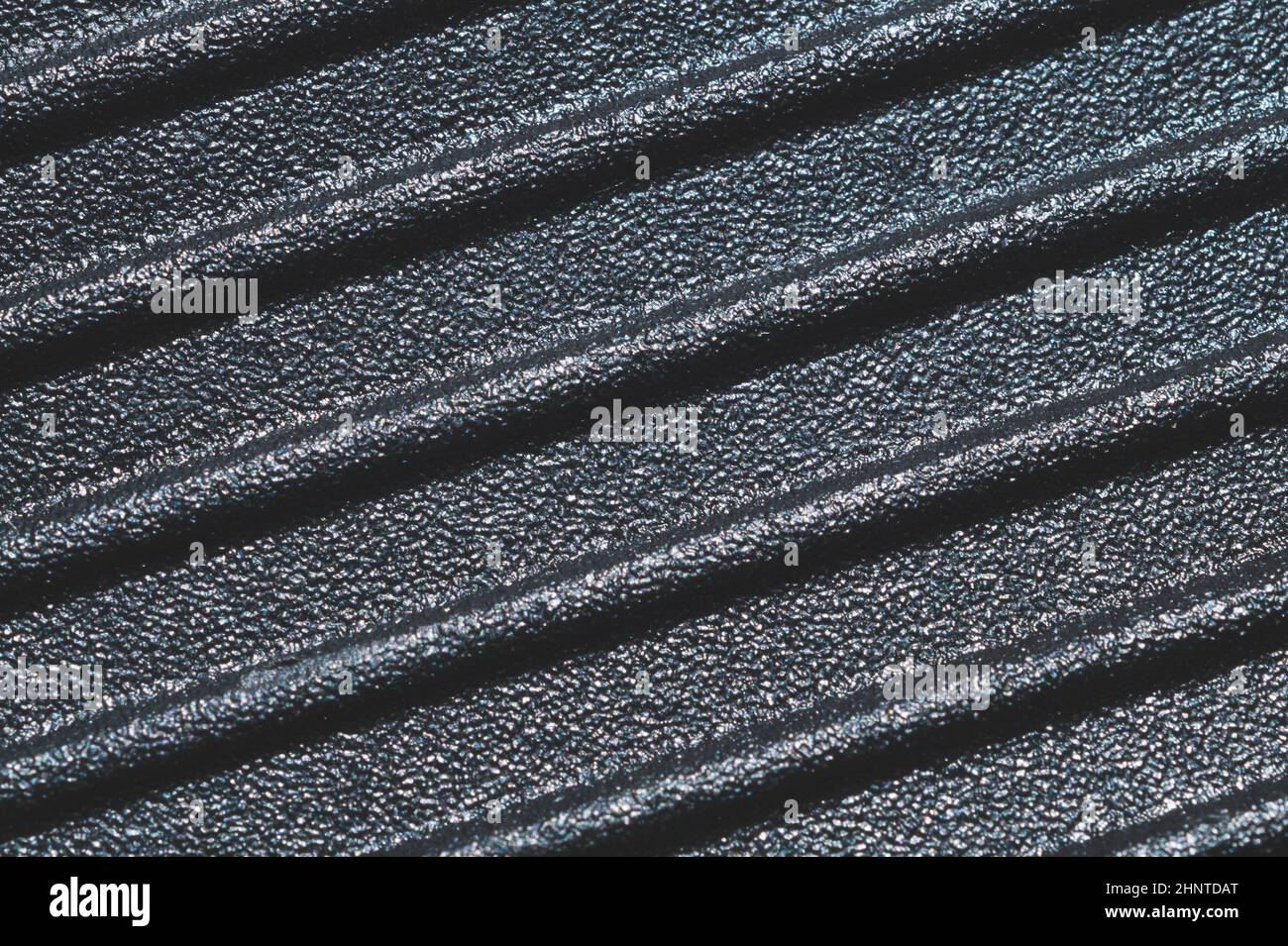 Black plastic texture. ribbed background Stock Photo