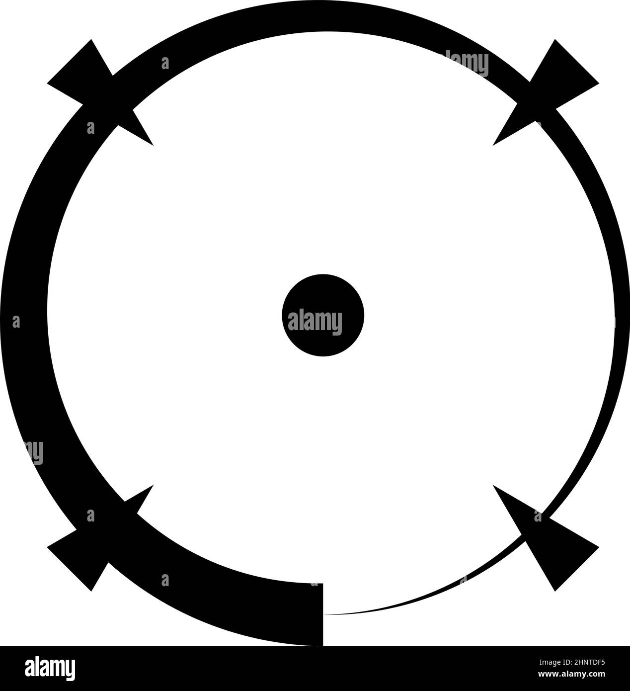 Crosshair, target mark, reticule icon, symbol - stock vector ...