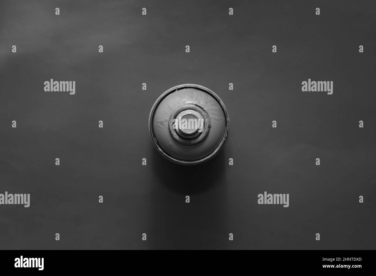 Used can of spray paint black and white Stock Photo Alamy