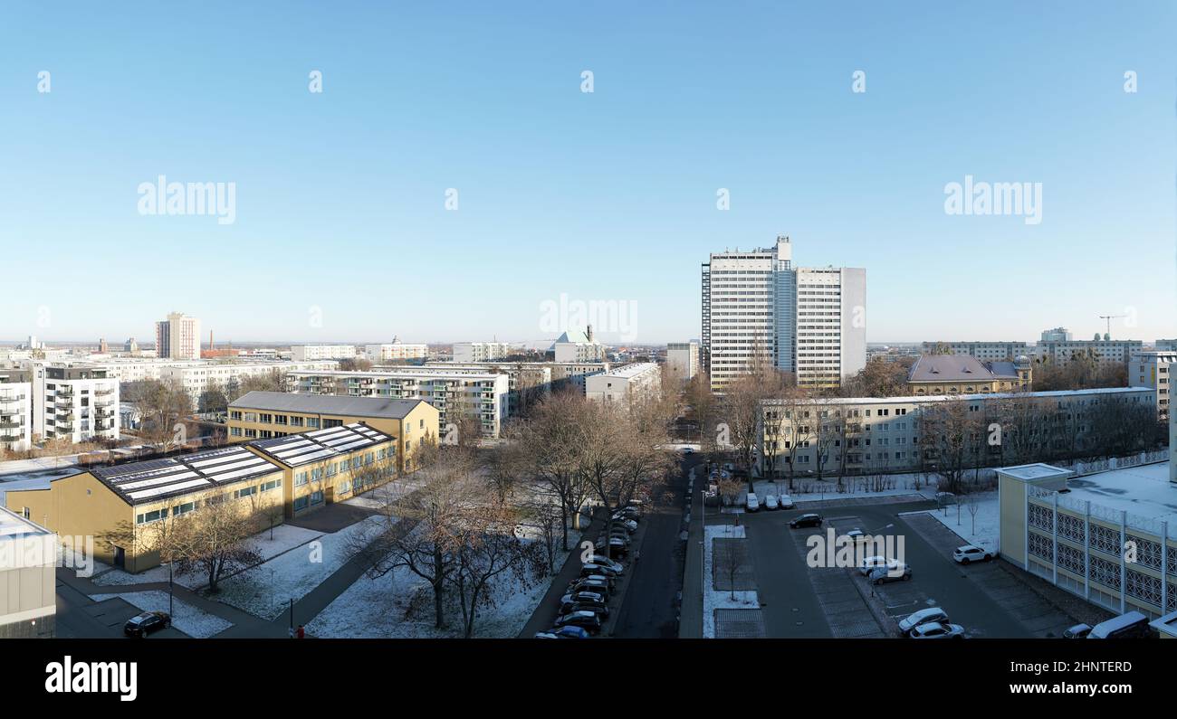 View from a window of a house on the district Altstadt in Magdeburg in