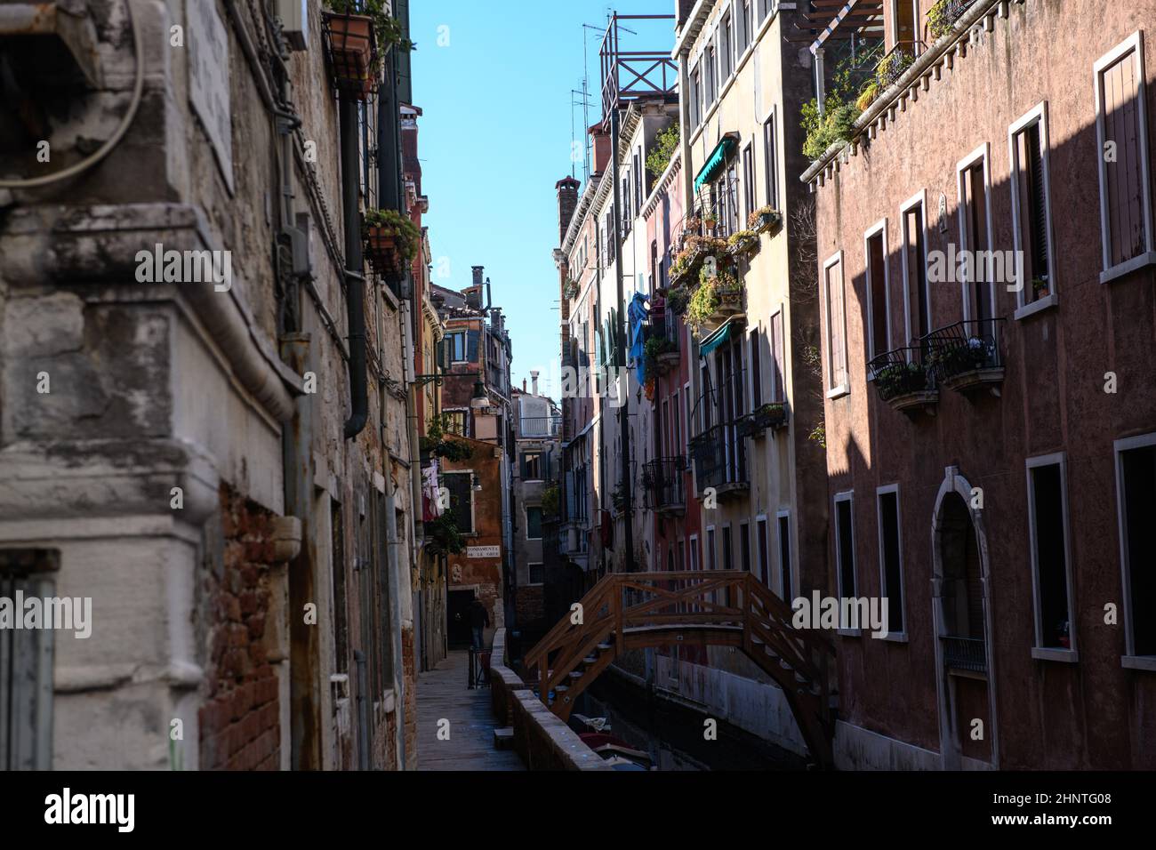 Narrow Streets of Venice Stock Photo
