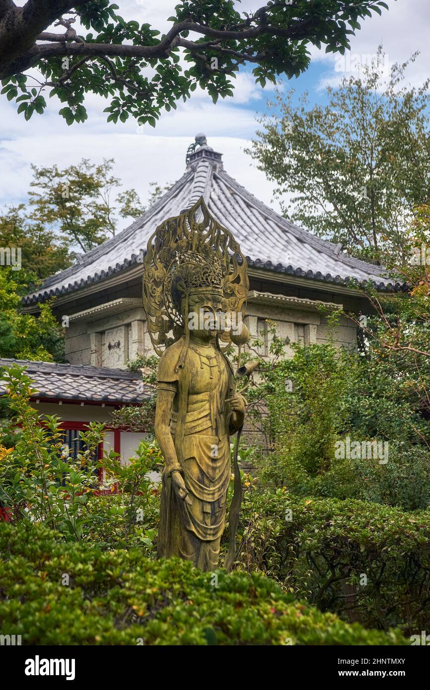 The statue of Goddess Benzaiten, originated from the Hindu goddess Saraswati, to whom a Toganji temple dedicated to. Nagoya. Japan Stock Photo