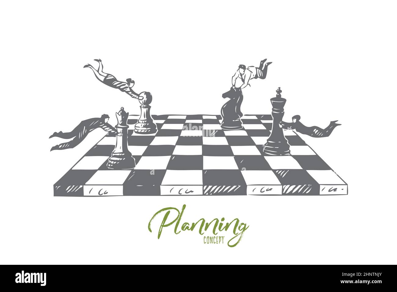 Chess play sketch hi-res stock photography and images - Alamy