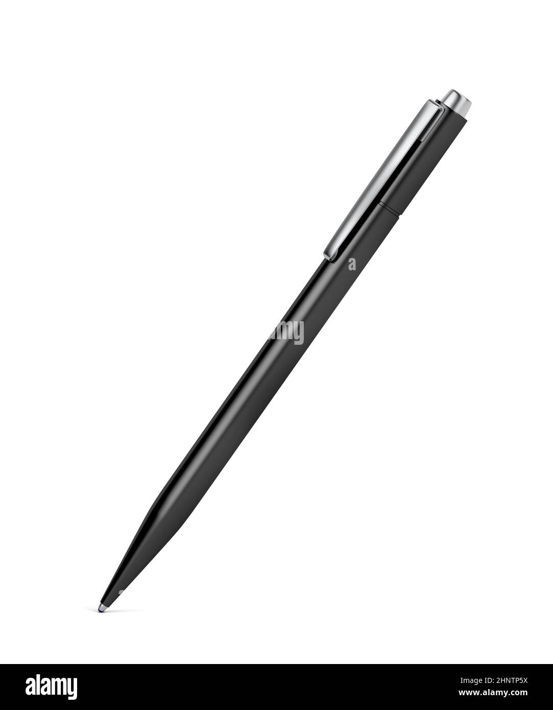 Black pen isolated on white background Stock Photo - Alamy