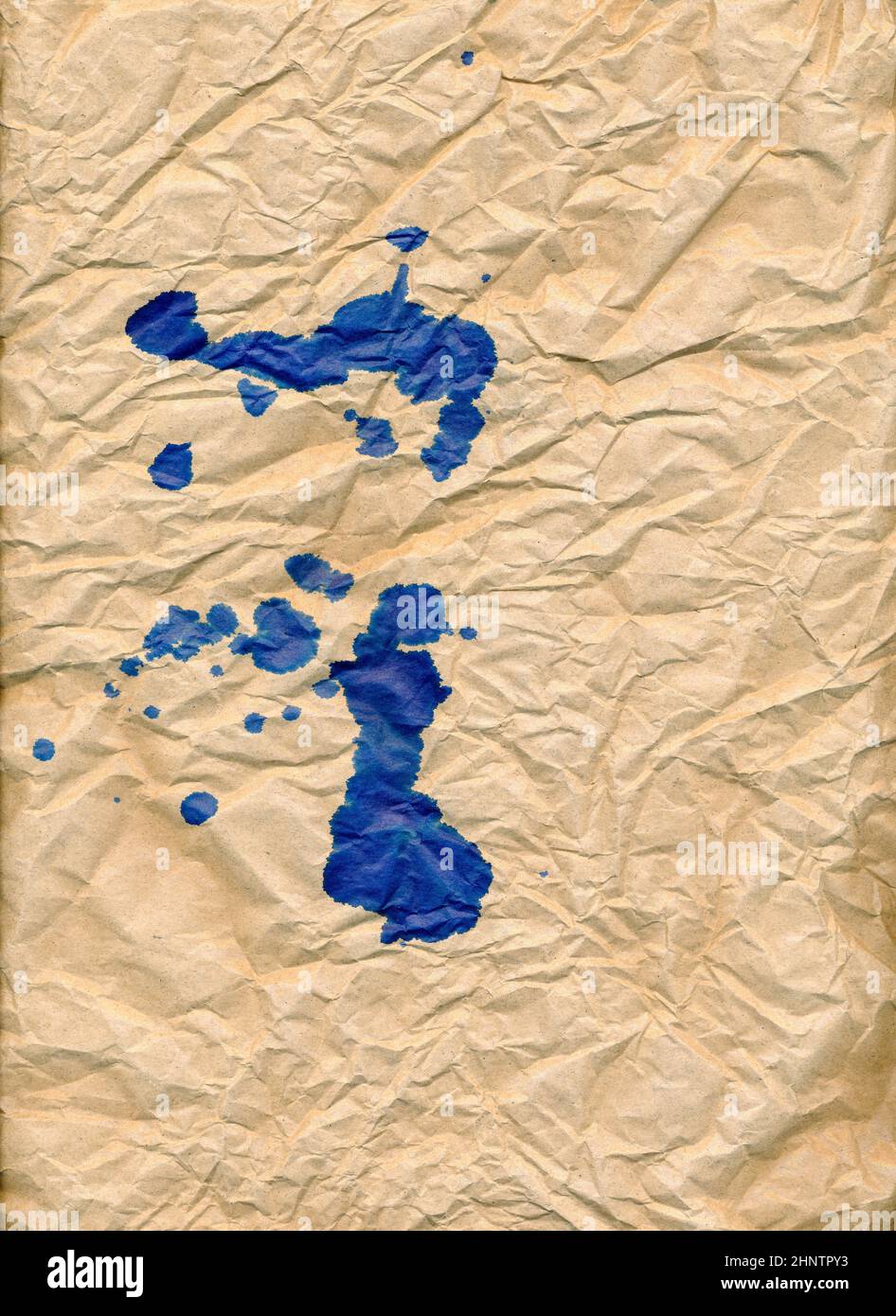 A blue ink blotch or ink stain on paper Stock Photo Alamy