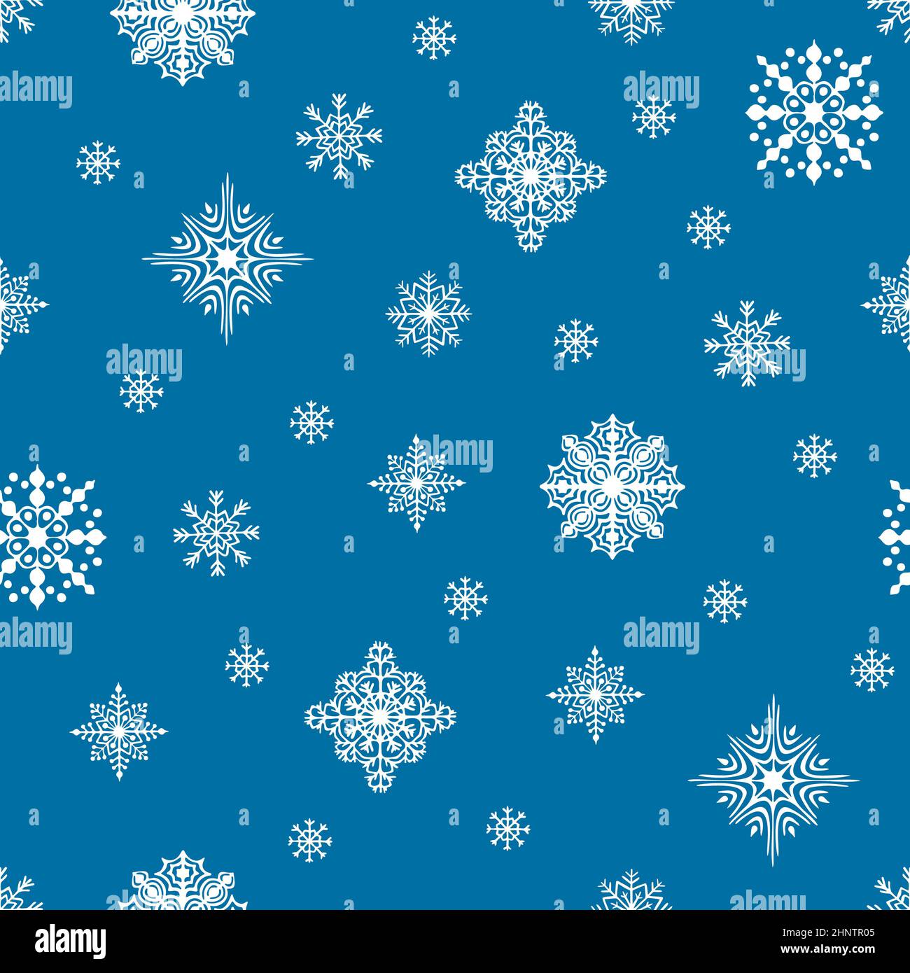 Christmas seamless pattern. Snow flakes backdrop. Tileable background ...