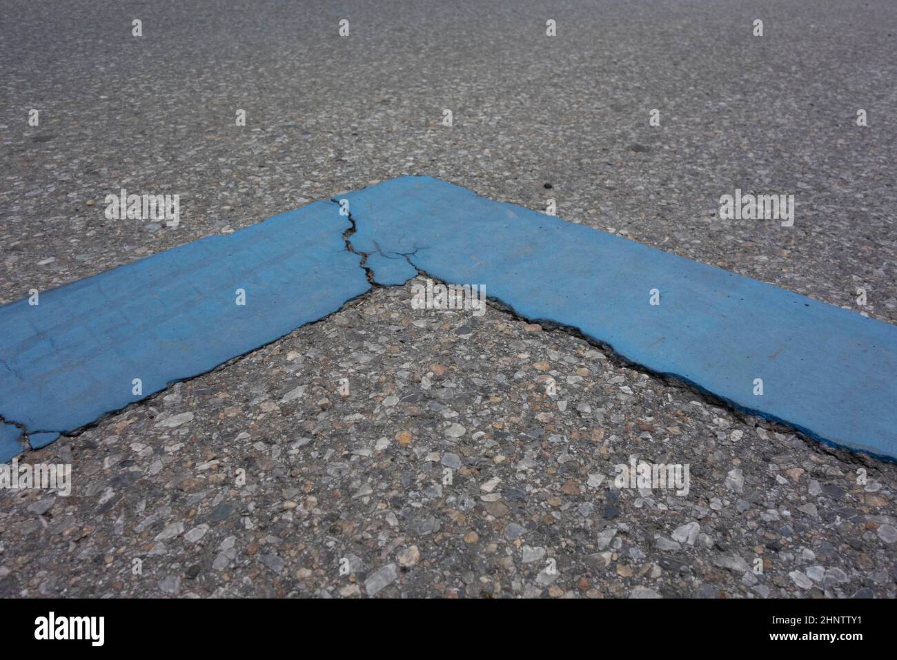 direction arrow points in one way, sign to move towards this direction Stock Photo