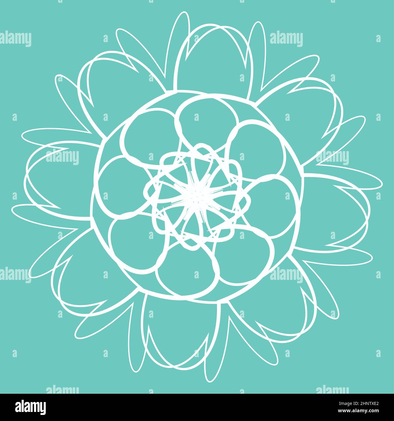 Radiating mandala. Circular geometric motif, icon, shape - stock vector ...