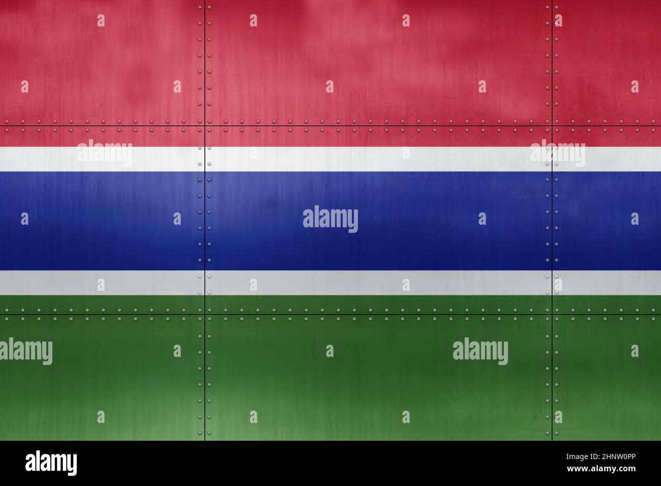 3D Flag of Gambia on a metal wall background Stock Photo - Alamy