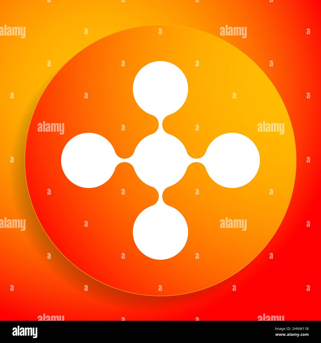 Connected circles, nodes as technology, tech, electronics and ...