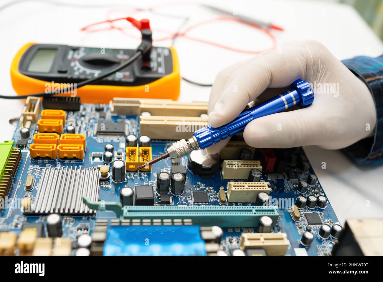 Ewaste electronic, computer circuit cpu chip mainboard core processor