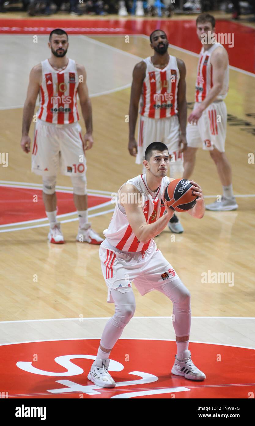 Luka Mitrovic (Red Star Belgrade). Euroleage Basketball 2021-22 Stock Photo