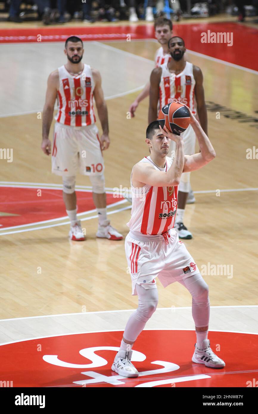 Luka Mitrovic (Red Star Belgrade). Euroleage Basketball 2021-22 Stock Photo