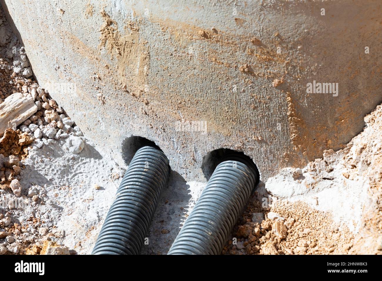 detail of drilling a hole in a concrete wall Stock Photo Alamy