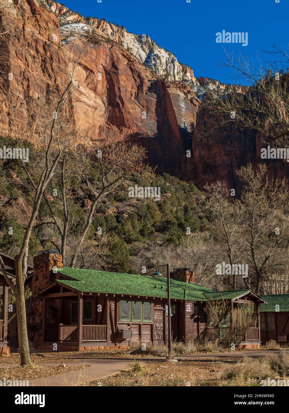 Cabin quad A, Zion Park Lodge, Zion National Park, Utah Stock Photo Alamy