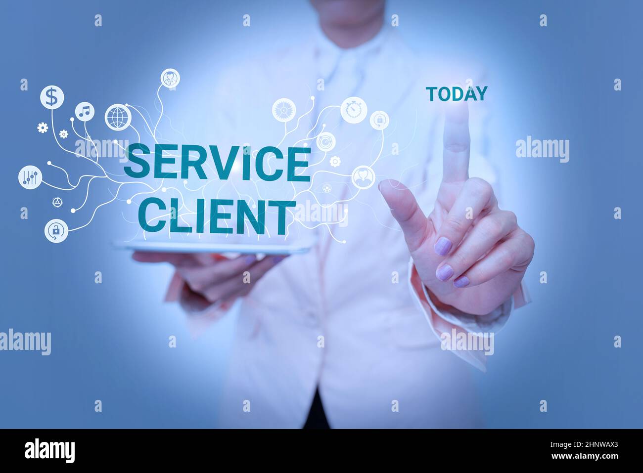 Text sign showing Service Client, Word Written on Dealing with ...