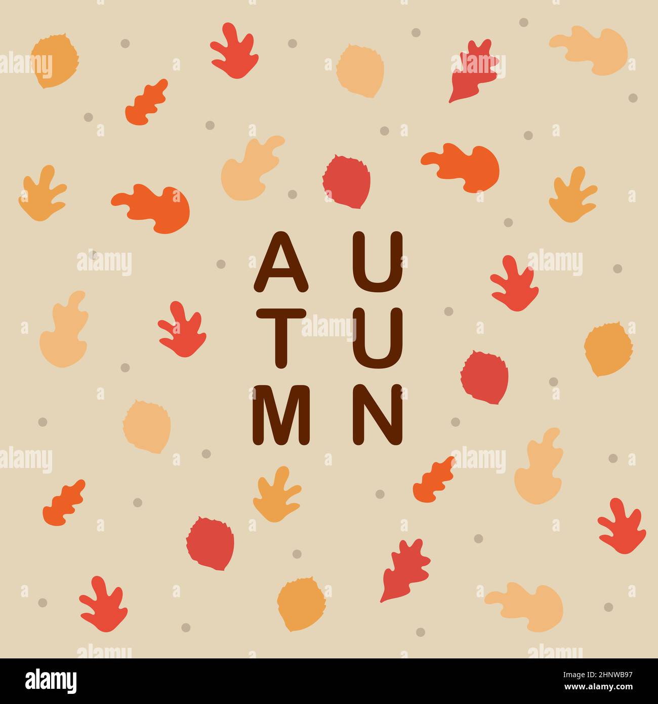 Colorful banner with autumn fallen leaves. Abstract autumn background for social networks. Web template for event invitation, discount coupon, adverti Stock Photo