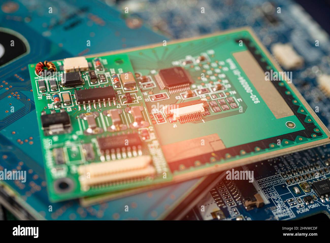 Ewaste electronic, computer circuit cpu chip mainboard core processor