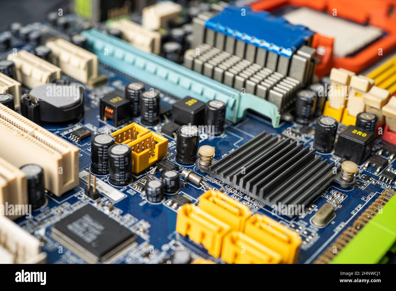 Ewaste electronic, computer circuit cpu chip mainboard core processor