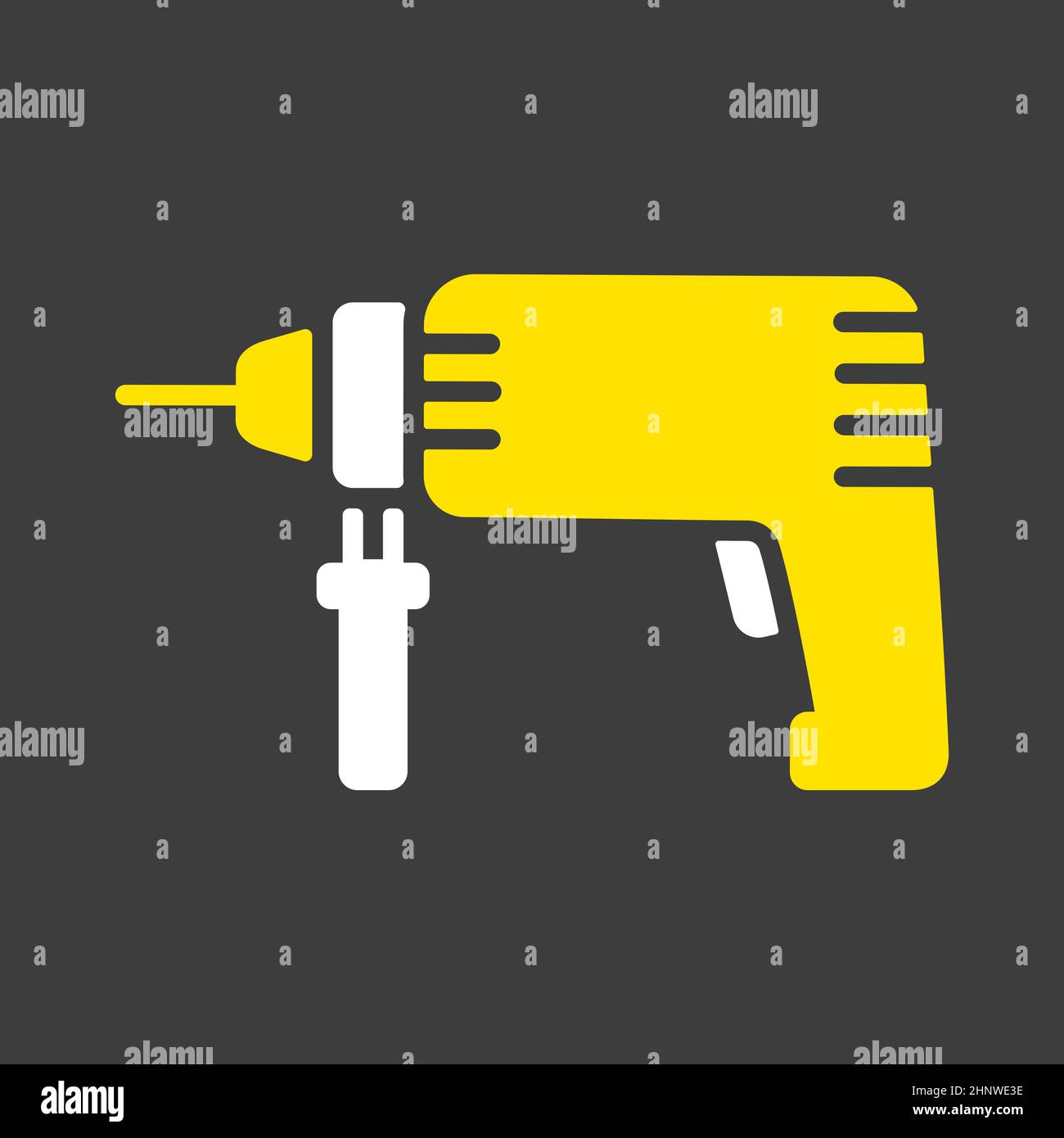 Isolated electric drill icon on hi-res stock photography and images - Alamy