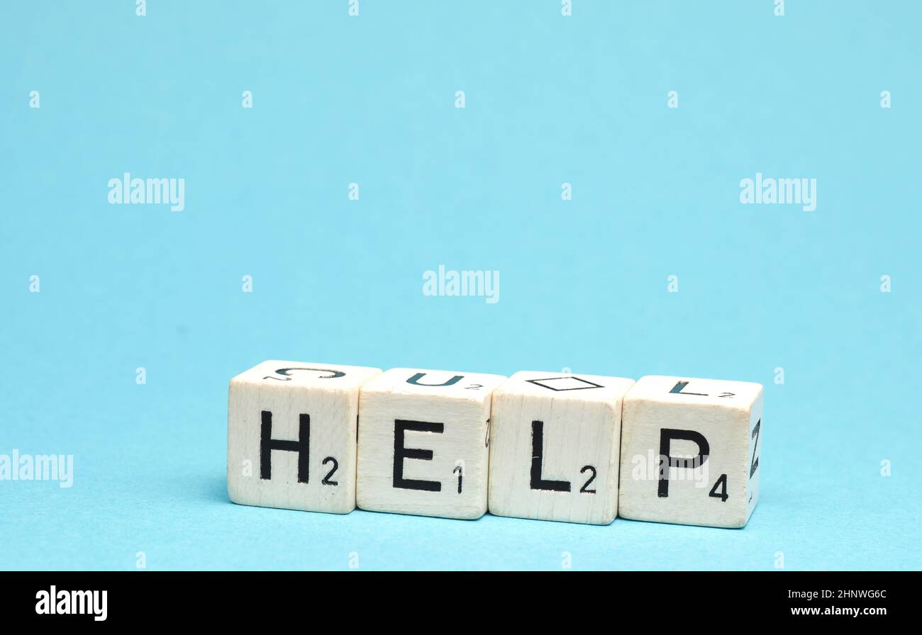 Need help blocks word hi-res stock photography and images - Alamy