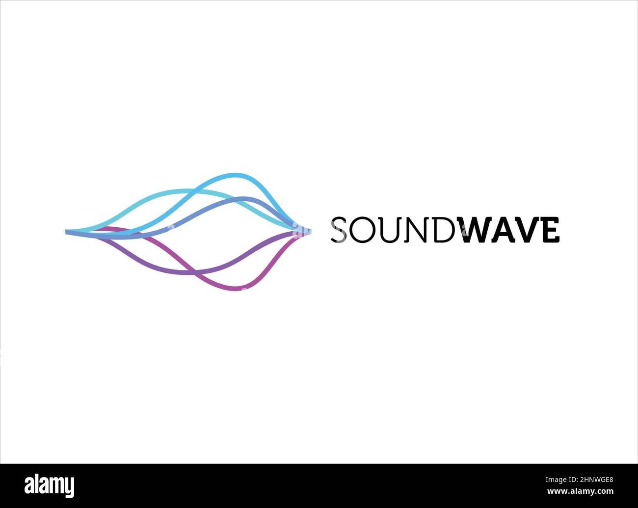 Sound Wave Colorful Logo Design Stock Vector