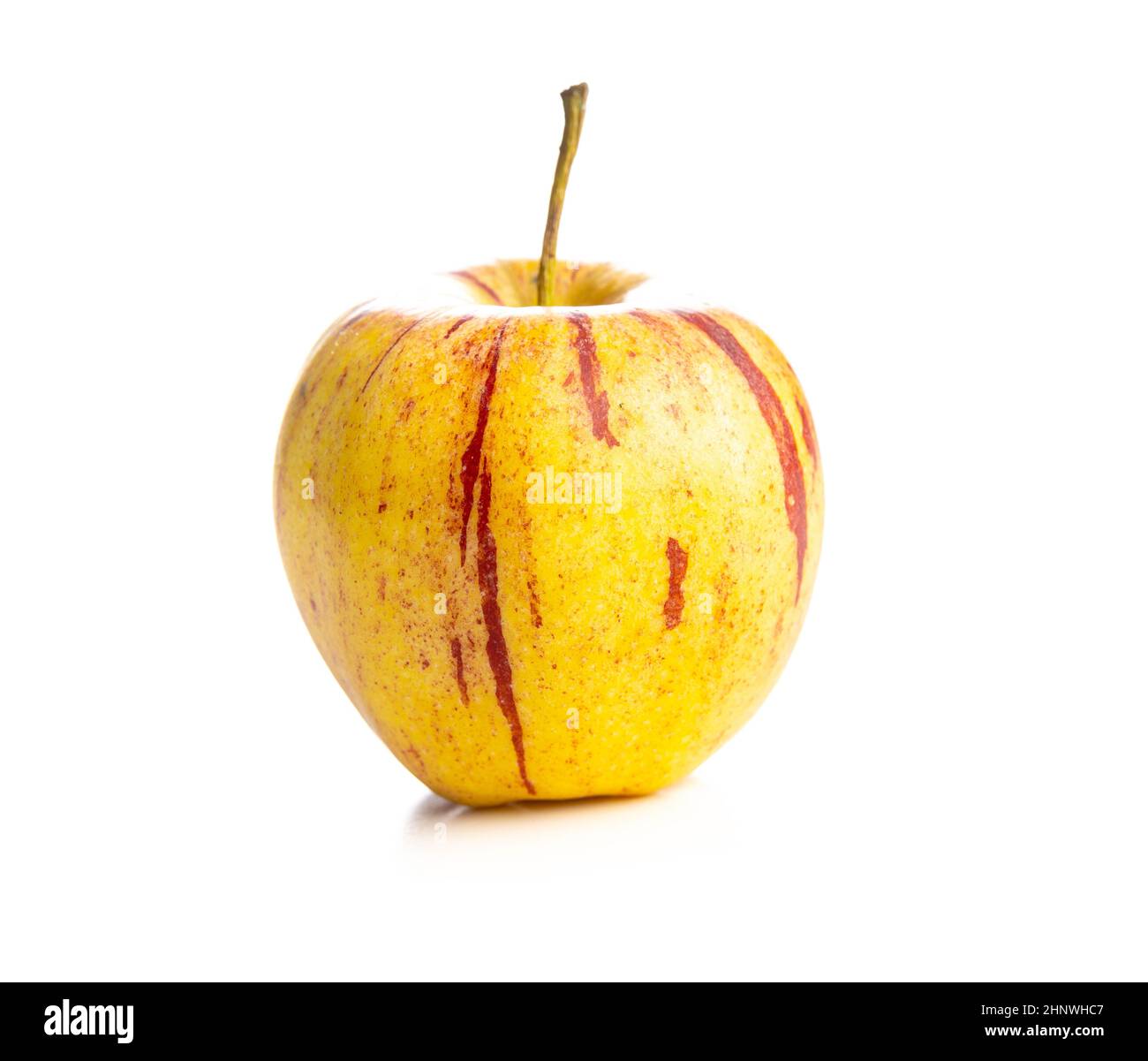 Fresh autumn apple isolated on white background. Stock Photo