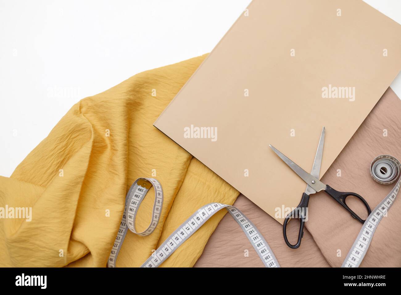 Copyspace frame with sewing tools and accessories Stock Photo