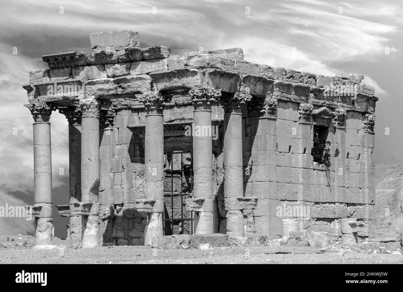 old ruins in the ancient city of Palmyra Stock Photo Alamy