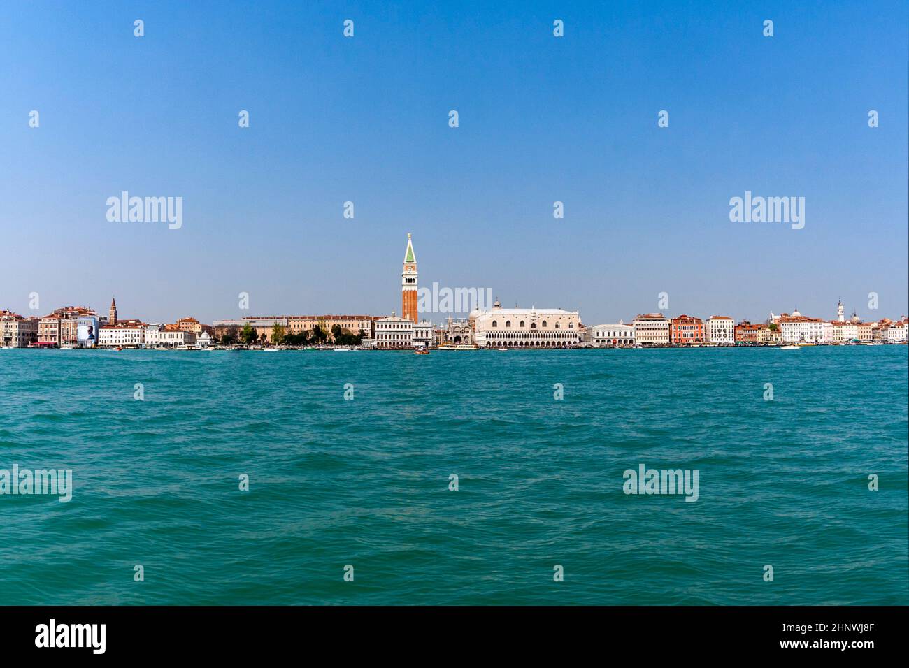 skyline of Venice with the lagoon in front Stock Photo - Alamy