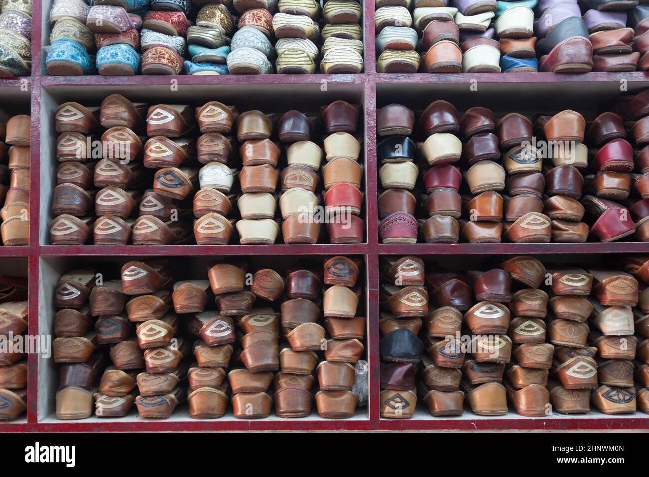 shoes in a local shoemaker shop in Jaipur, india Stock Photo Alamy