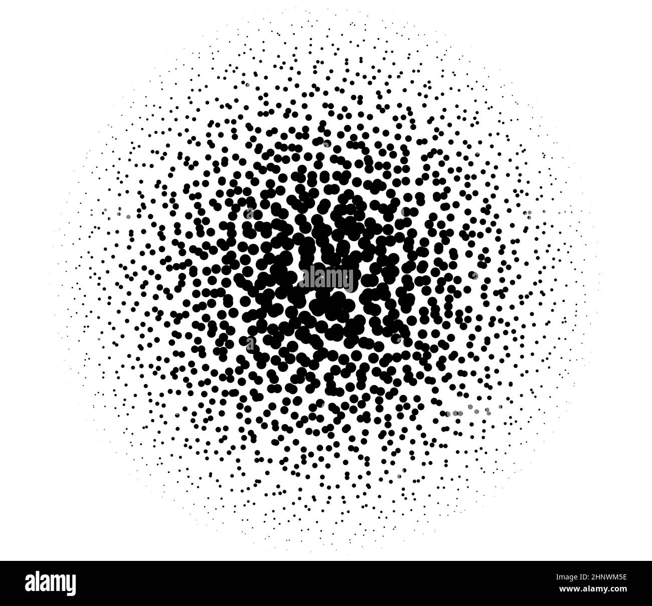 Random circles, dots halftone pattern. Pointillist, pointillism background. Stipple and stipping dotted texture Stock Vector
