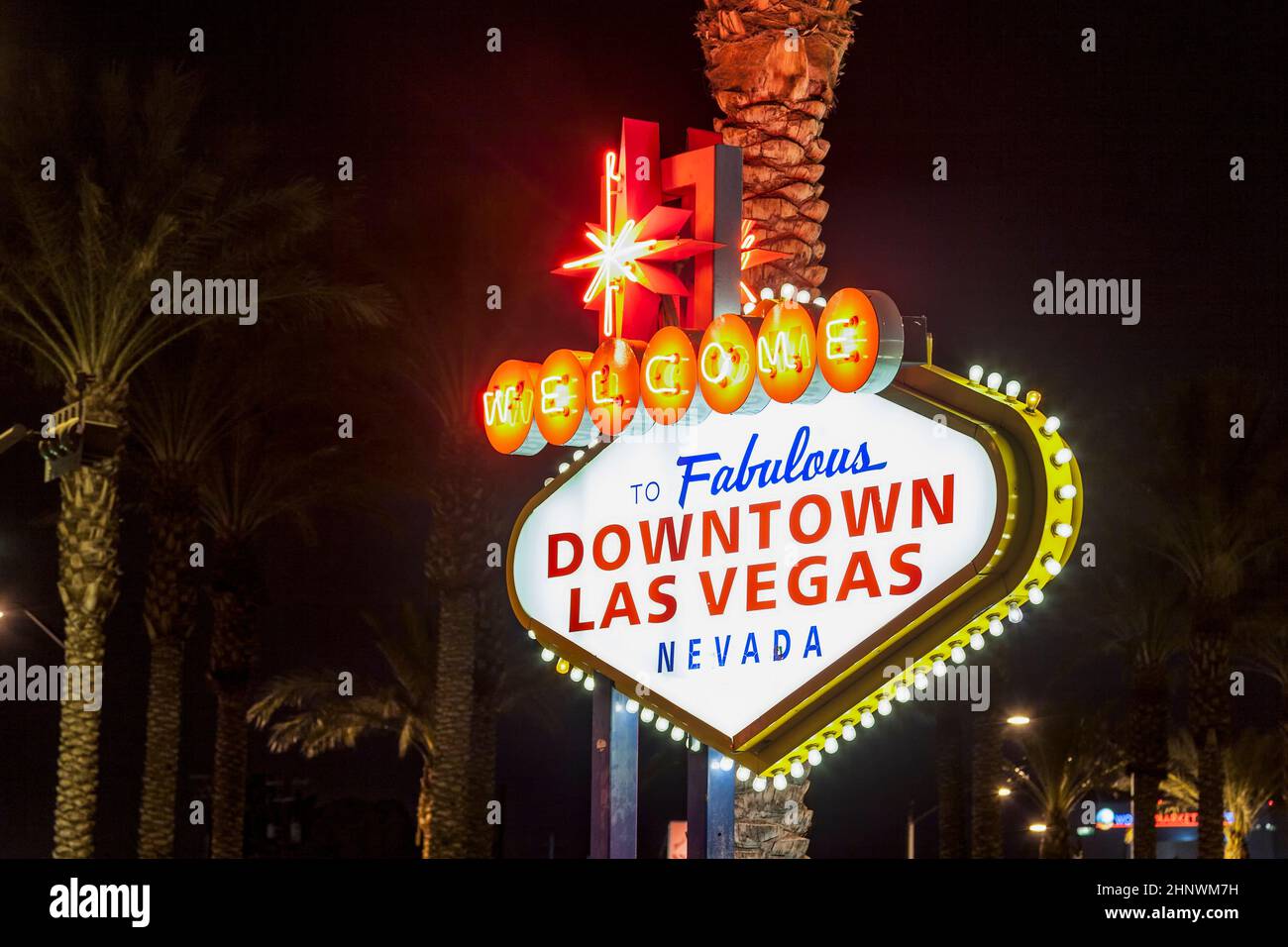 A Welcome To Fabulous Las Vegas Sign At Fremont Street In Las Vegas Nevada United States Image606844827