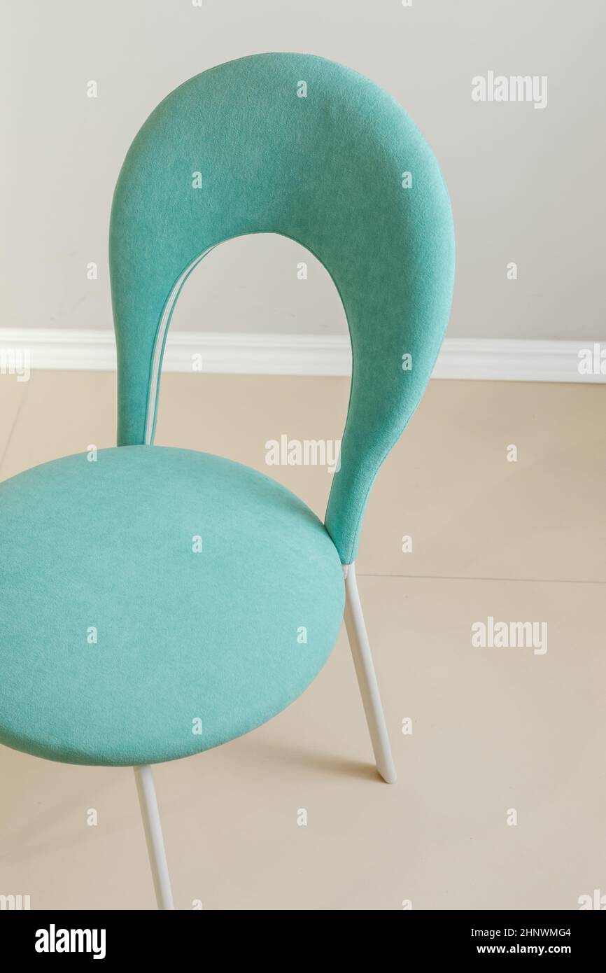 Contemporary modern kitchen armchair with velour upholstery Stock Photo