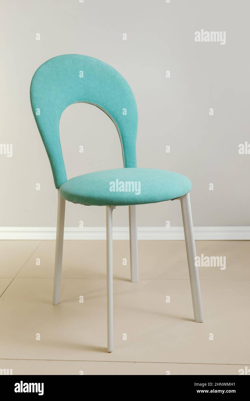 Contemporary modern kitchen armchair with velour upholstery Stock Photo