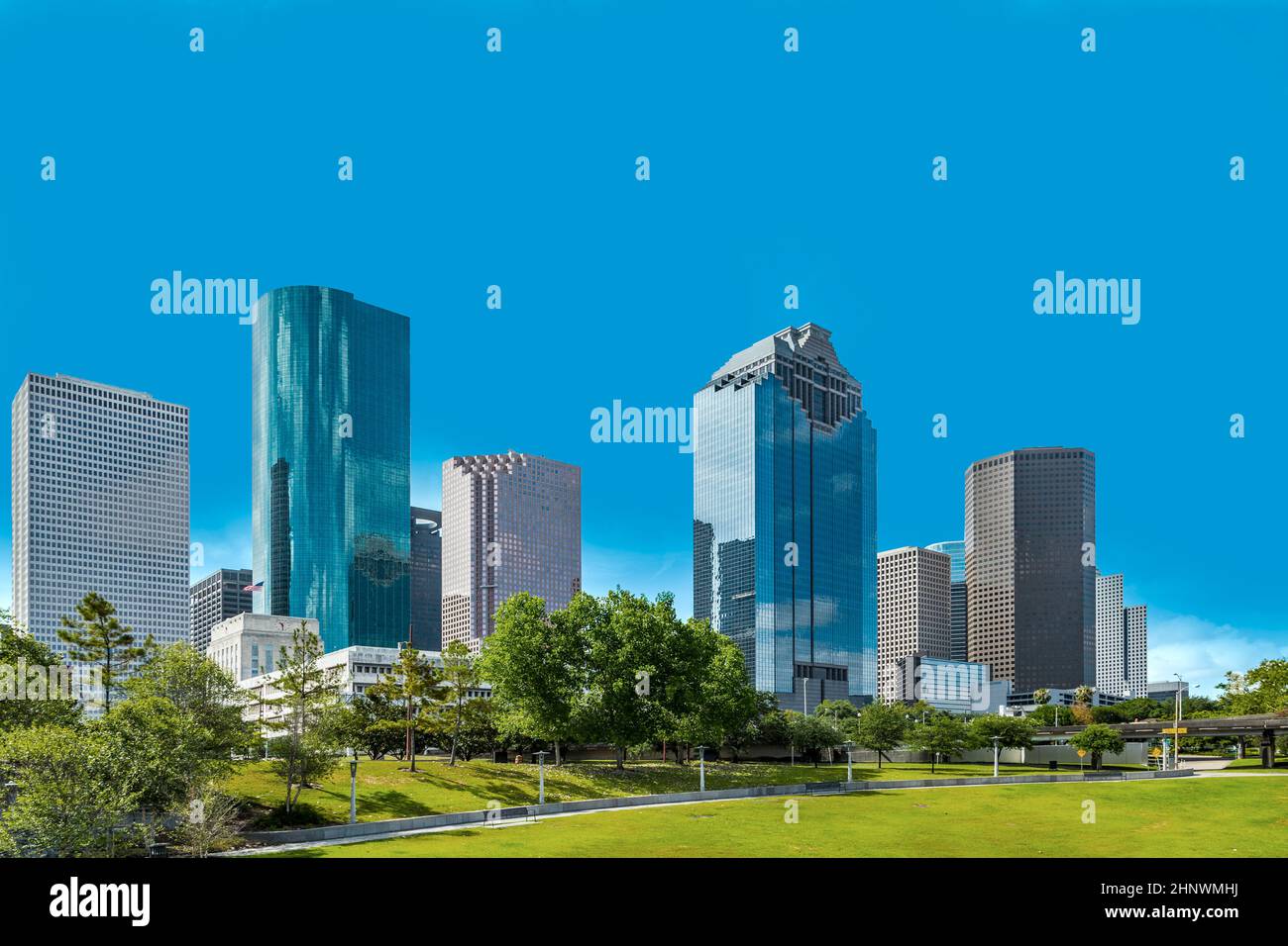 Skyline of Houston in Texas during daytime Stock Photo - Alamy