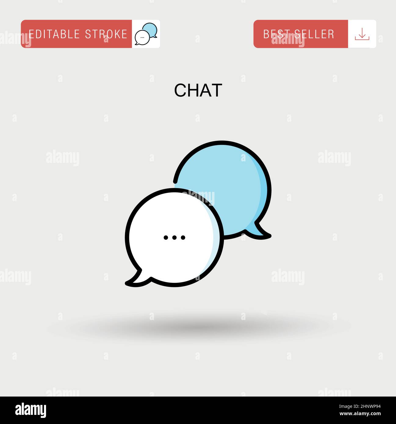 Chat Simple vector icon Stock Vector Image & Art - Alamy