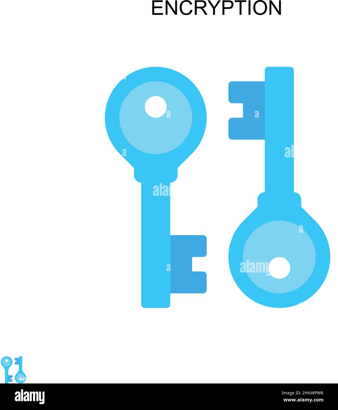 Encryption Simple vector icon. Illustration symbol design template for ...