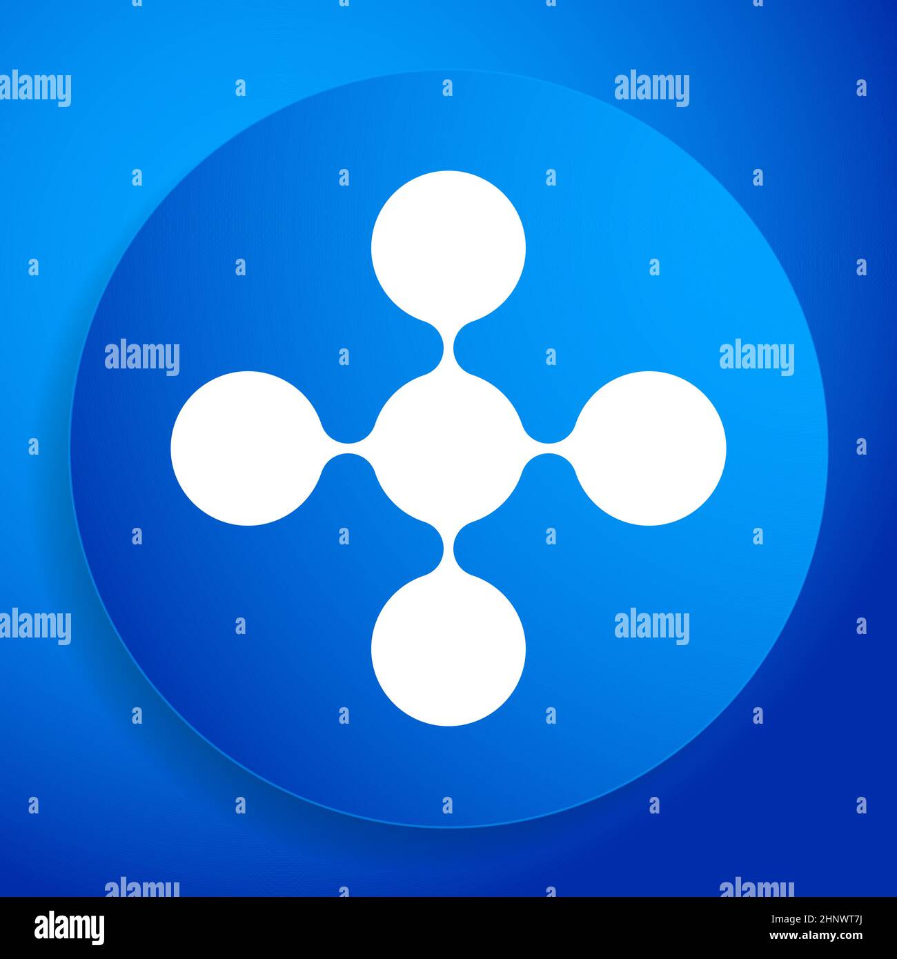 Connected circles, nodes as technology, tech, electronics and ...