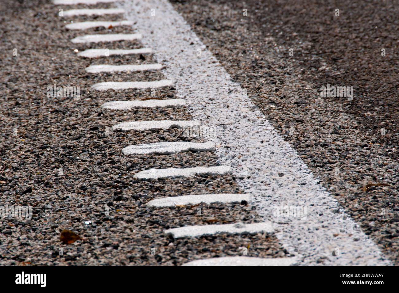 Rumble Strips on the Highway Stock Photo Alamy